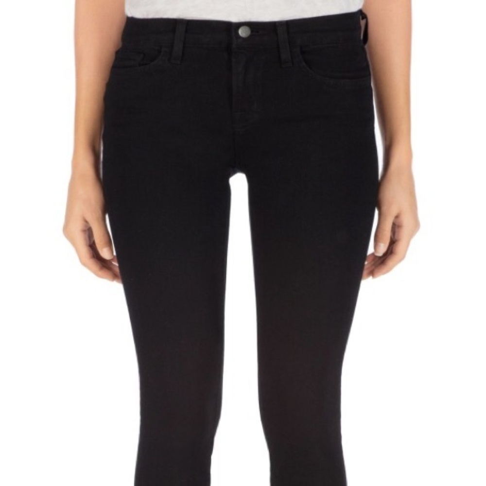 Black J Brand skinny leg mid-rise jeans - size 28